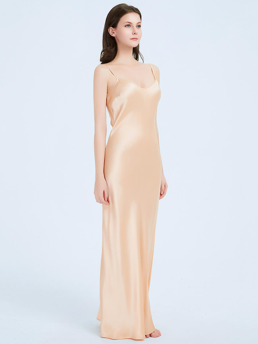 22 Momme Luxurious Floor Length Silk Slip Nightgown