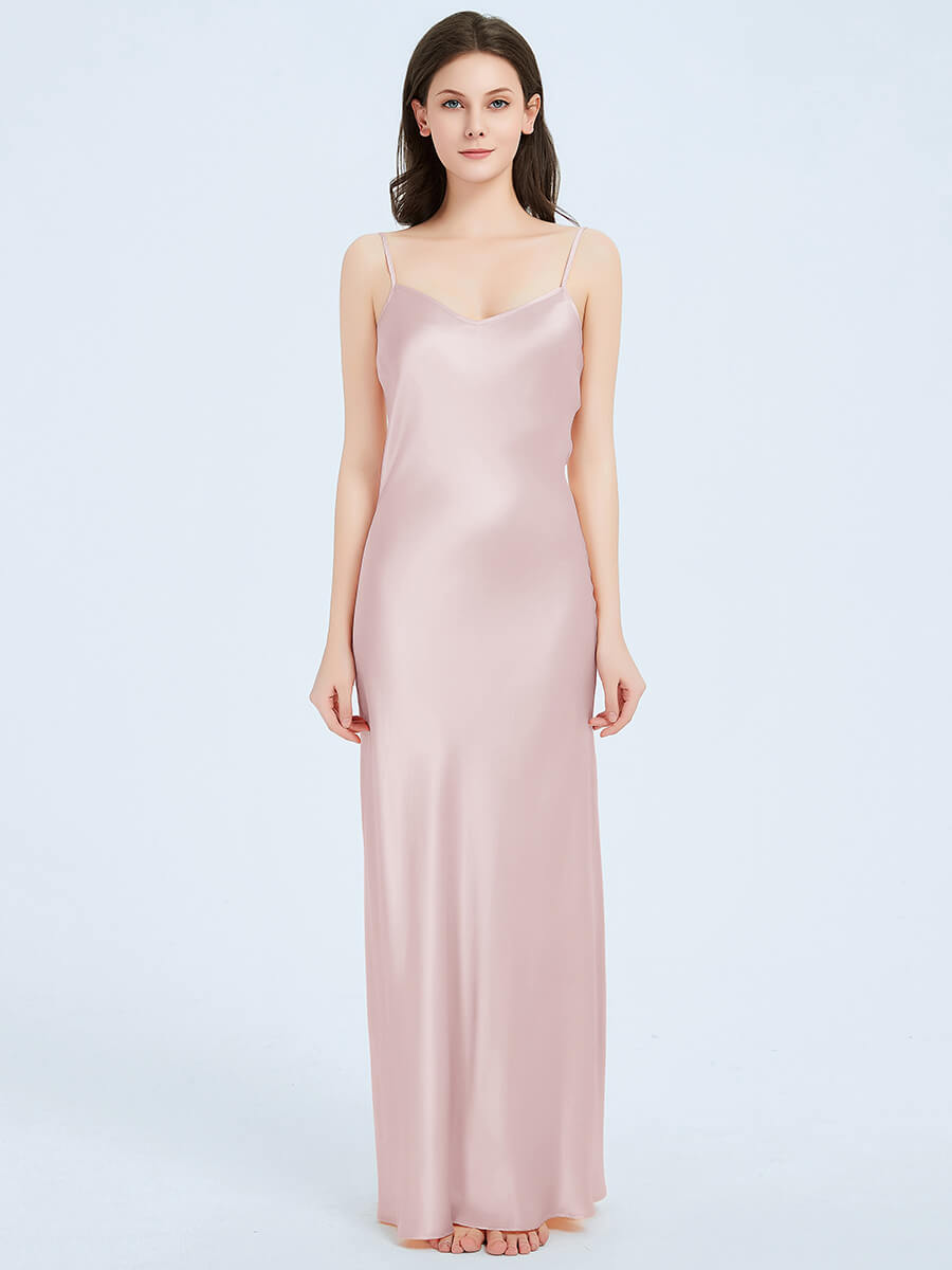 22 Momme Luxurious Floor Length Silk Slip Nightgown