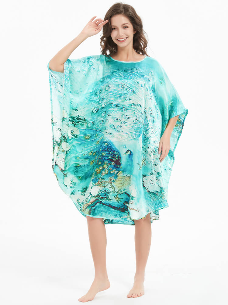 19 Momme Brown Short Silk Slip Nightgown