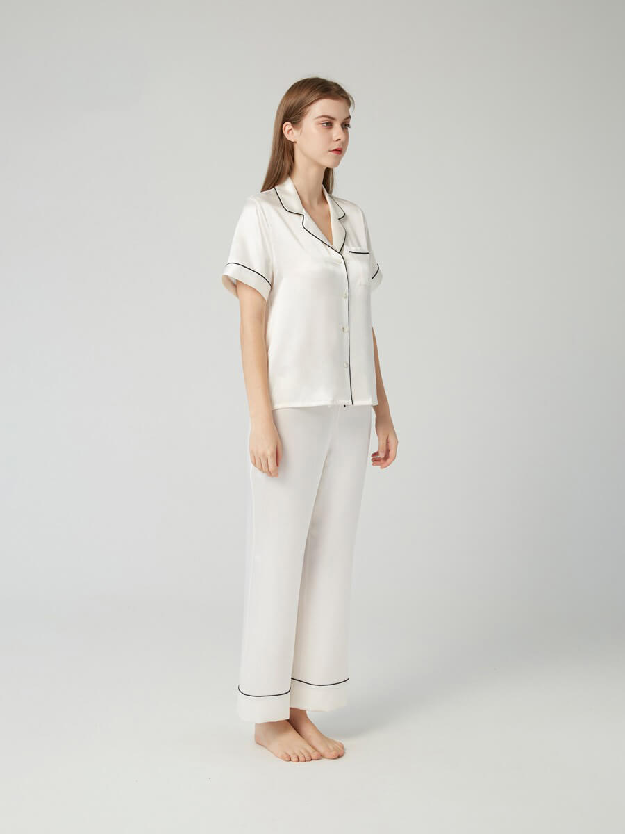 30 Momme Short-sleeve Silk Pajama Sets - Wear at home and beyond