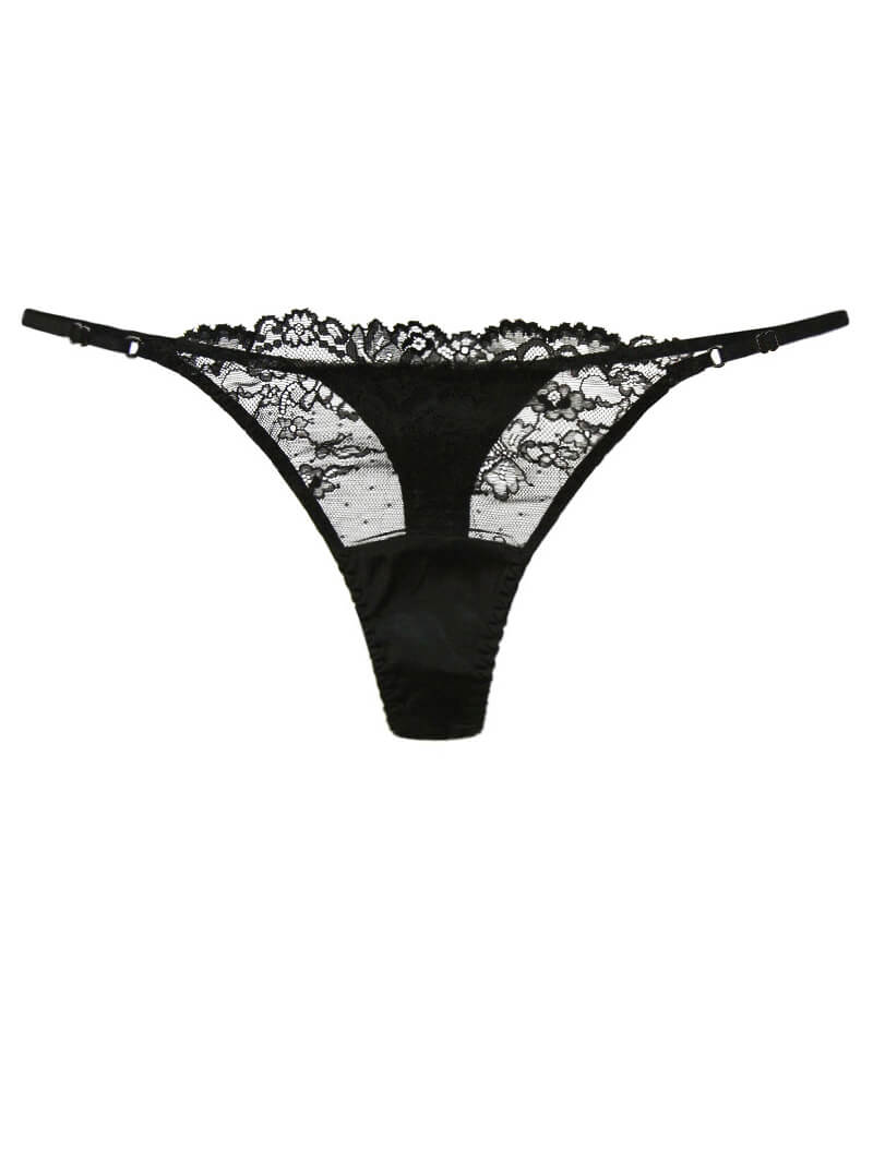 Floral Mesh Silk Thong Panty [fst01] 32 99 Freedomsilk Mulberry