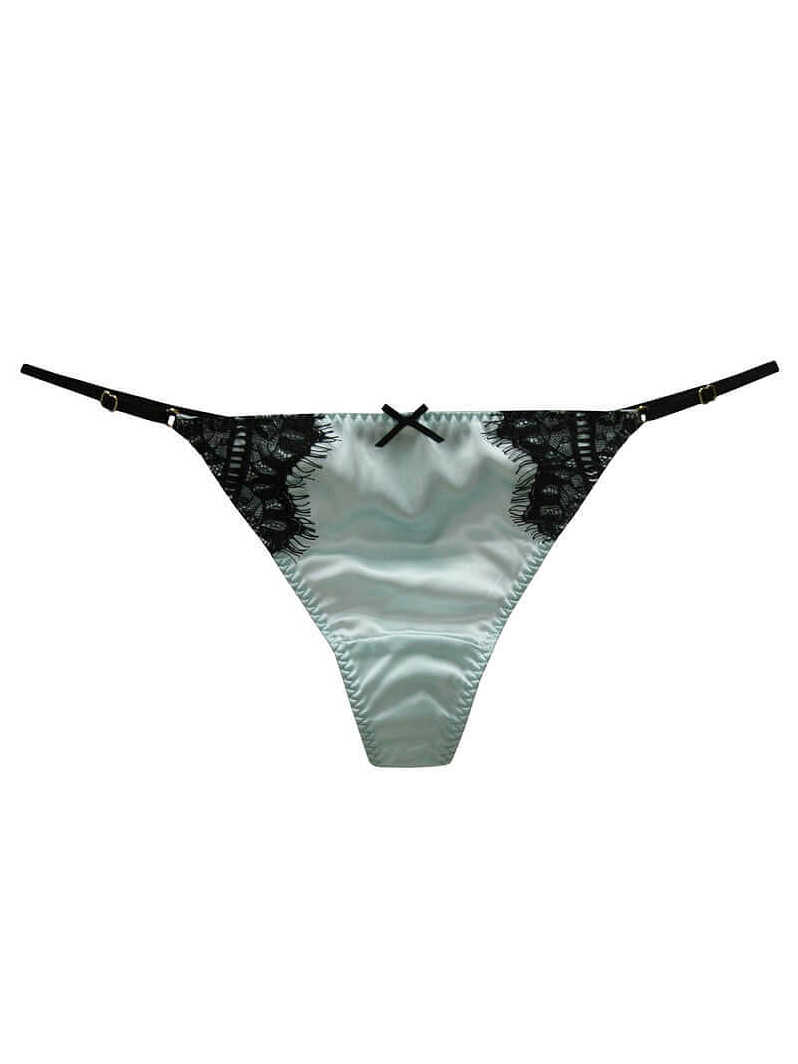 SilRiver Womens Silk G-String Thong Panties Satin T Back Lace Thong  Underwear : : Clothing, Shoes & Accessories