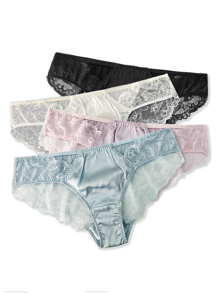 Comfortable Silk Underwear For Women With Soft Lace