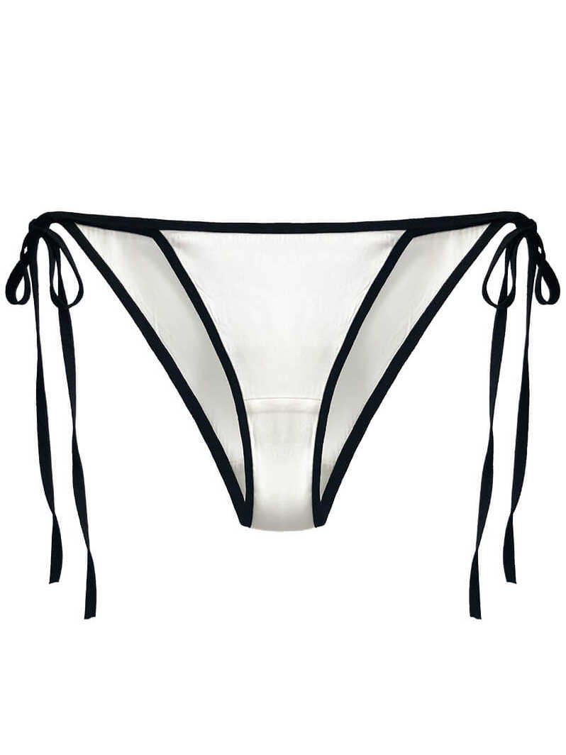 Cheeky Lace-up Charmeuse Silk Panty