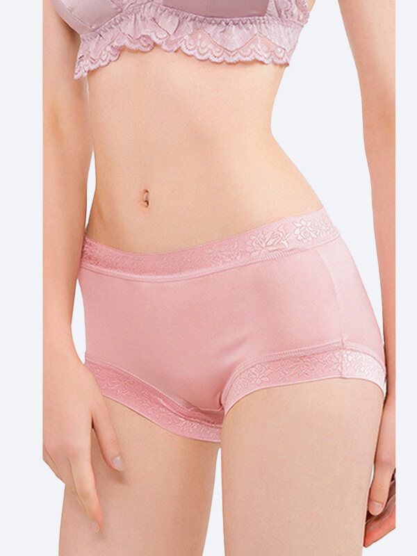 Breathable Seamless Ladies Silk Boxers Underwear