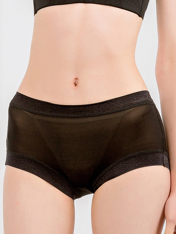 Breathable Seamless Ladies Silk Boxers Underwear