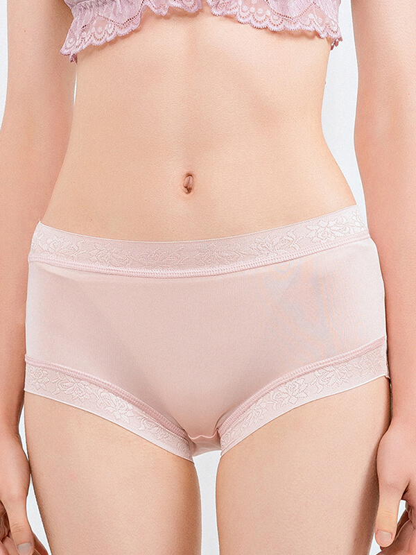 Breathable Seamless Ladies Silk Boxers Underwear