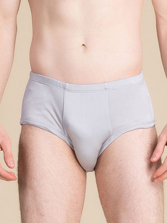 Men's Breathable Silk Triangle Boxer Briefs - Click Image to Close