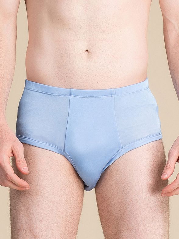 Men's Breathable Silk Triangle Boxer Briefs