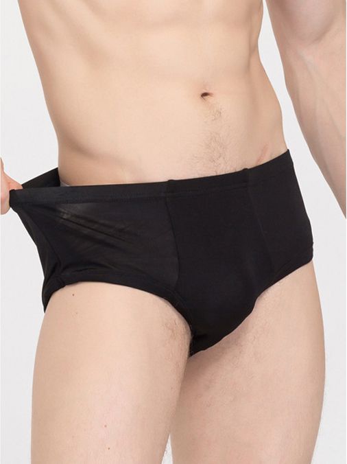 Men's Breathable Silk Triangle Boxer Briefs