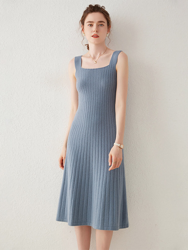 Soft Cashmere Tank Slip Dress For Women