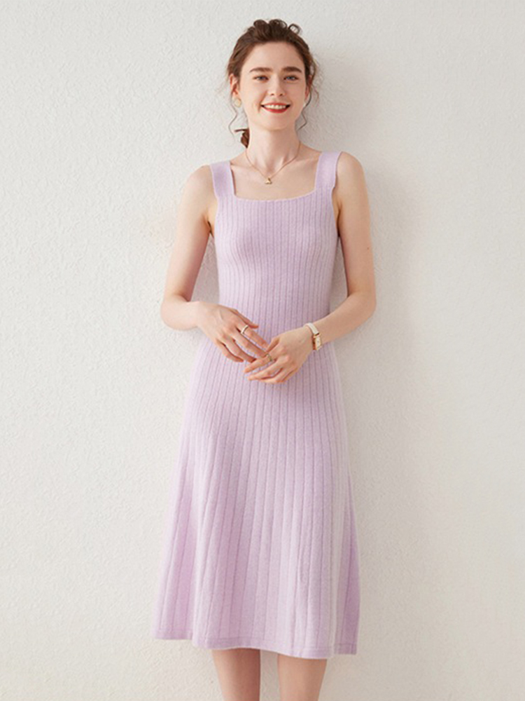 Soft Cashmere Tank Slip Dress For Women