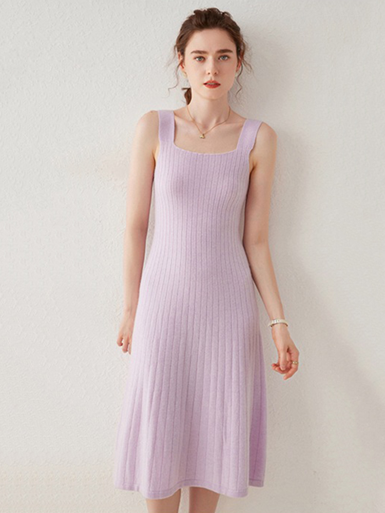 Soft Cashmere Tank Slip Dress For Women