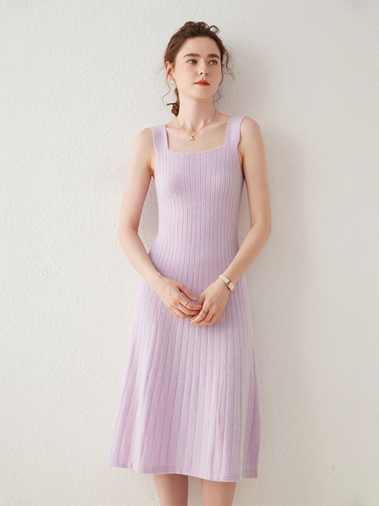 Soft Cashmere Tank Slip Dress For Women