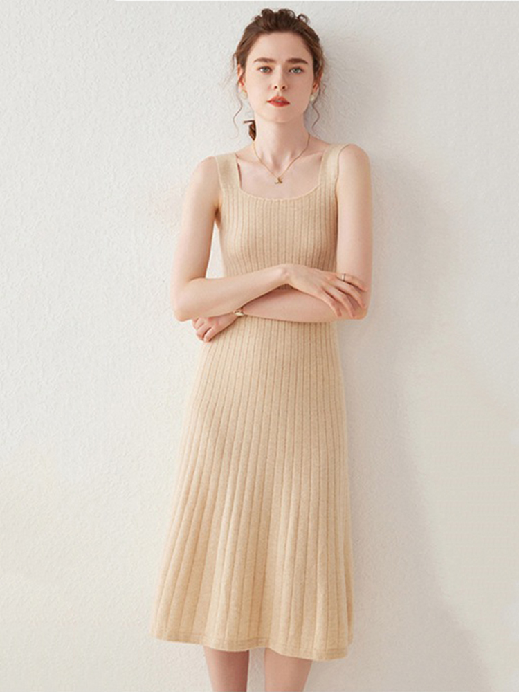 Soft Cashmere Tank Midi Dress For Women