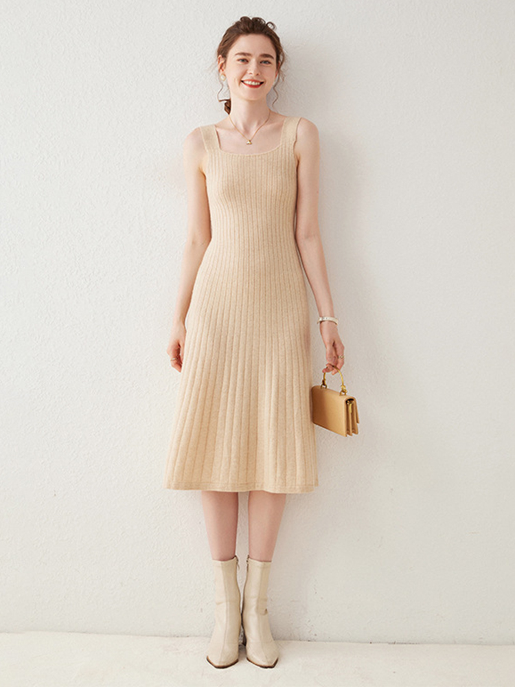 Soft Cashmere Tank Midi Dress For Women