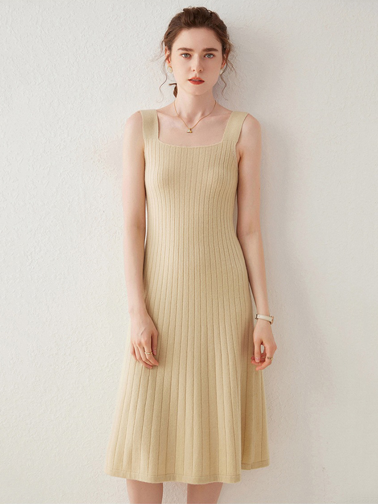 Soft Cashmere Tank Midi Dress For Women