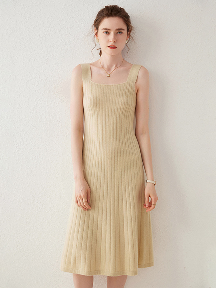 Soft Cashmere Tank Midi Dress For Women