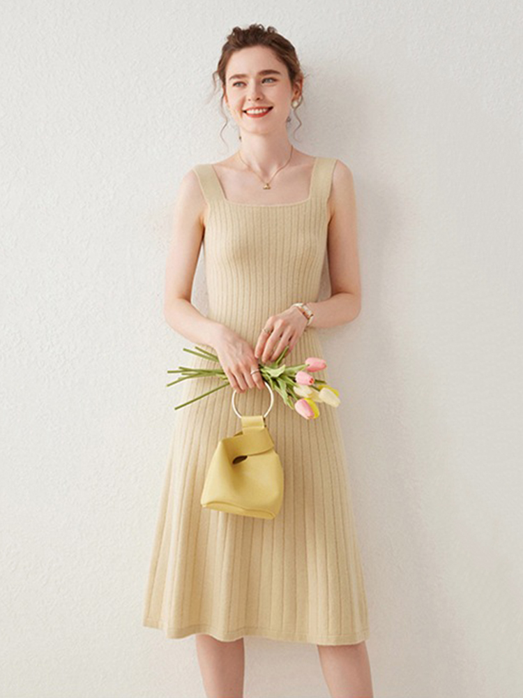 Soft Cashmere Tank Midi Dress For Women