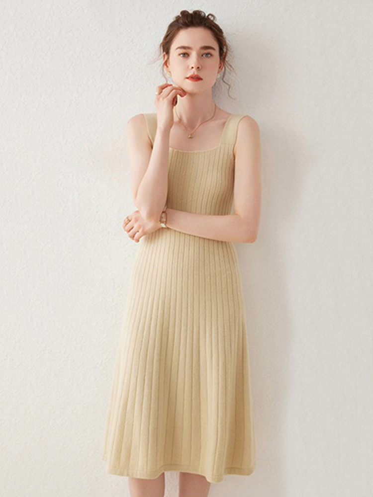 Soft Cashmere Tank Midi Dress For Women
