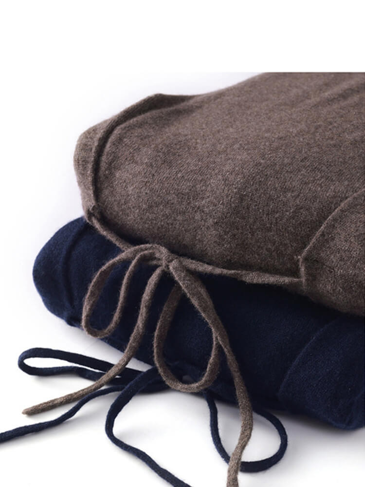 Thickened Pure Cashmere Mock Neck Long Sleeve Oversized Dress