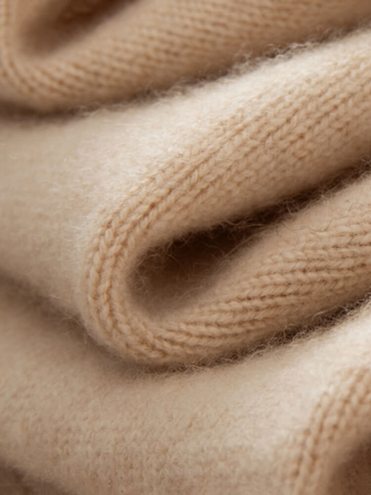 Long Sleeve Women Relaxed 100% Cashmere Hoodie Midi Dress