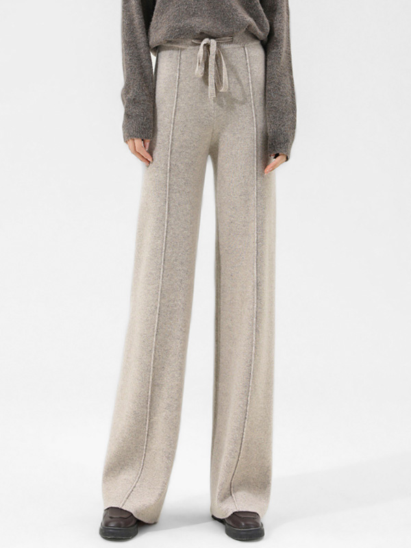 Stylish Drawstring Wool Pants For Women [CP   $