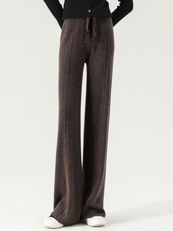 Stylish Drawstring Wool Pants For Women