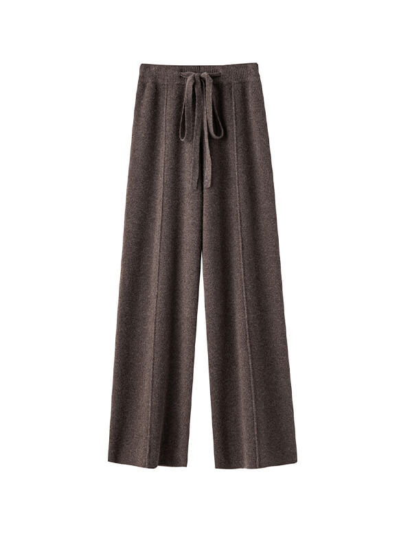 Stylish Drawstring Wool Pants For Women