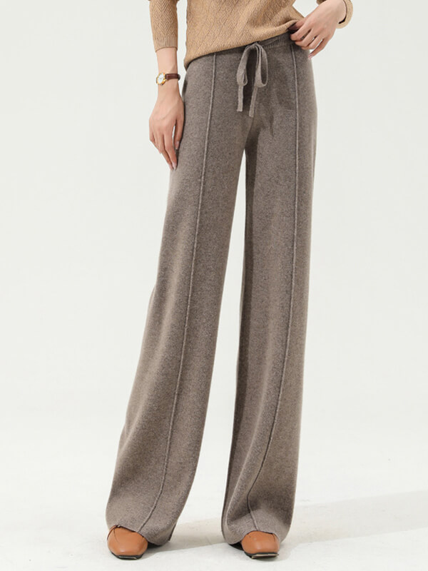 Stylish Drawstring Wool Pants For Women