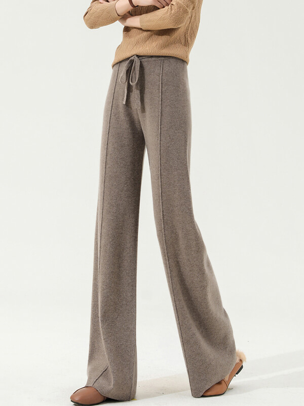 Stylish Drawstring Wool Pants For Women