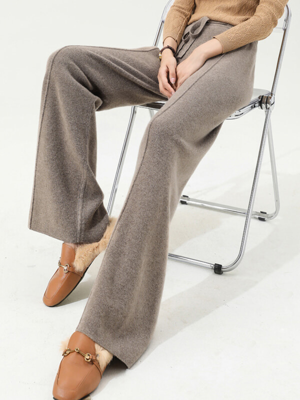 Stylish Drawstring Wool Pants For Women