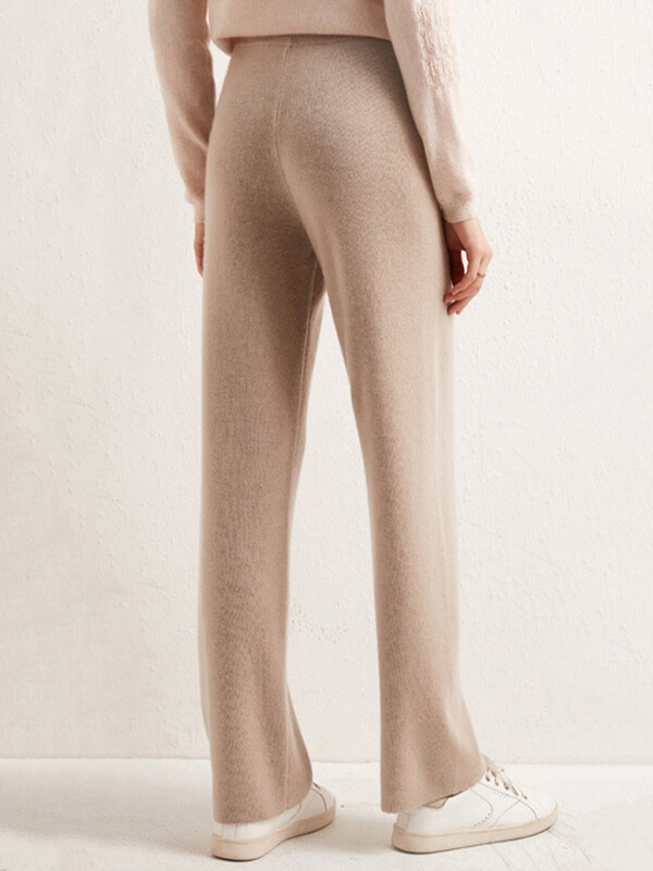 Classic Straight Leg Wool Pants For Women