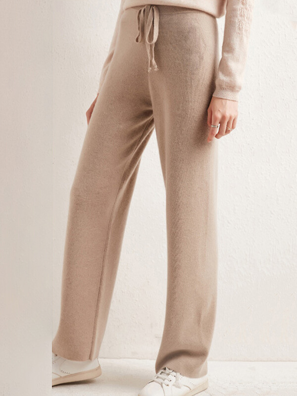 Classic Straight Leg Wool Pants For Women