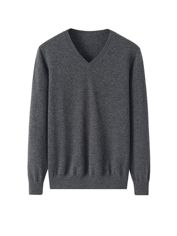 Classic V-Neck Cashmere Sweater