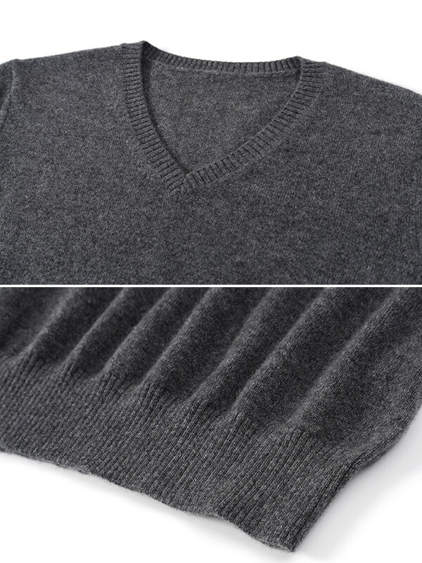 Classic V-Neck Cashmere Sweater