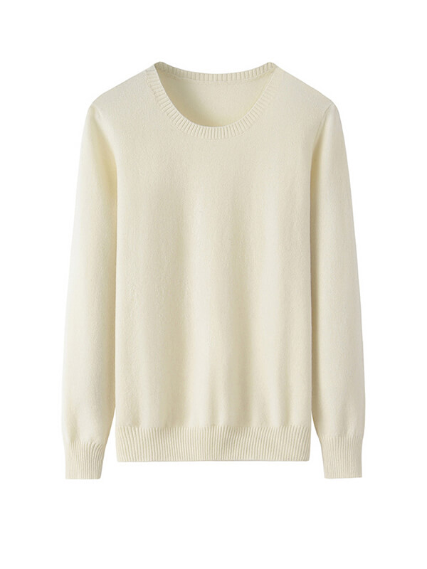 Basic Crewneck Cashmere Sweater For Women