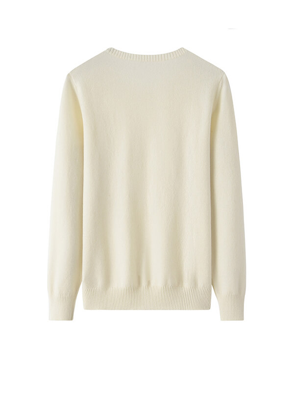 Basic Crewneck Cashmere Sweater For Women