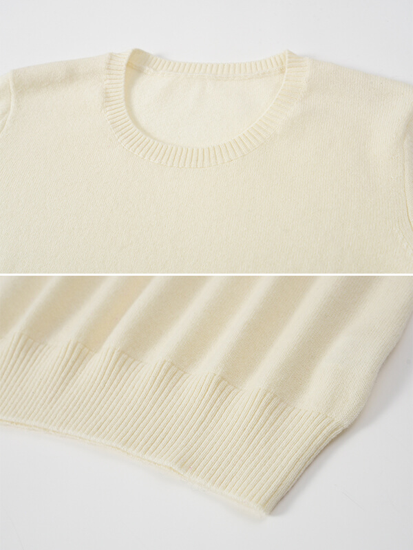 Basic Crewneck Cashmere Sweater For Women