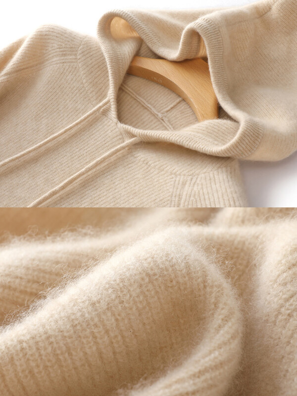 Women's Superfine 100% Cashmere Hooded Sweater
