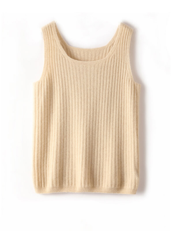 Scoop Neck Cashmere Camisole Vest