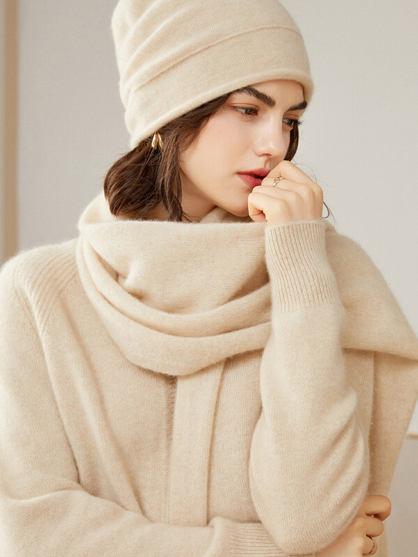 100% Cashmere Solid Color Scarf