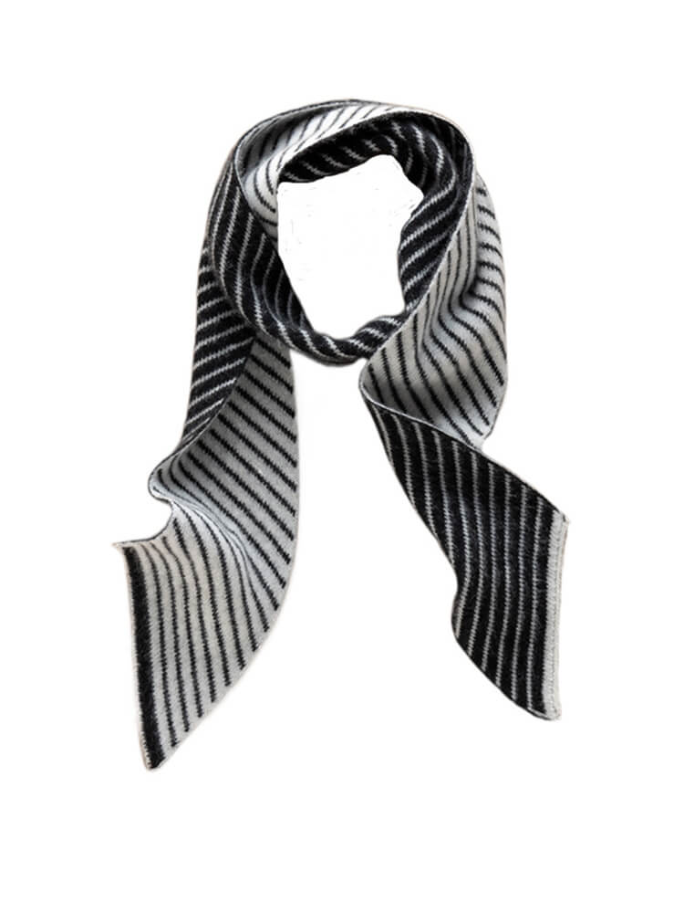 Striped Pure Cashmere Scarf